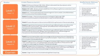 Übersicht Maitland Konzept Inhalte Levels Module
